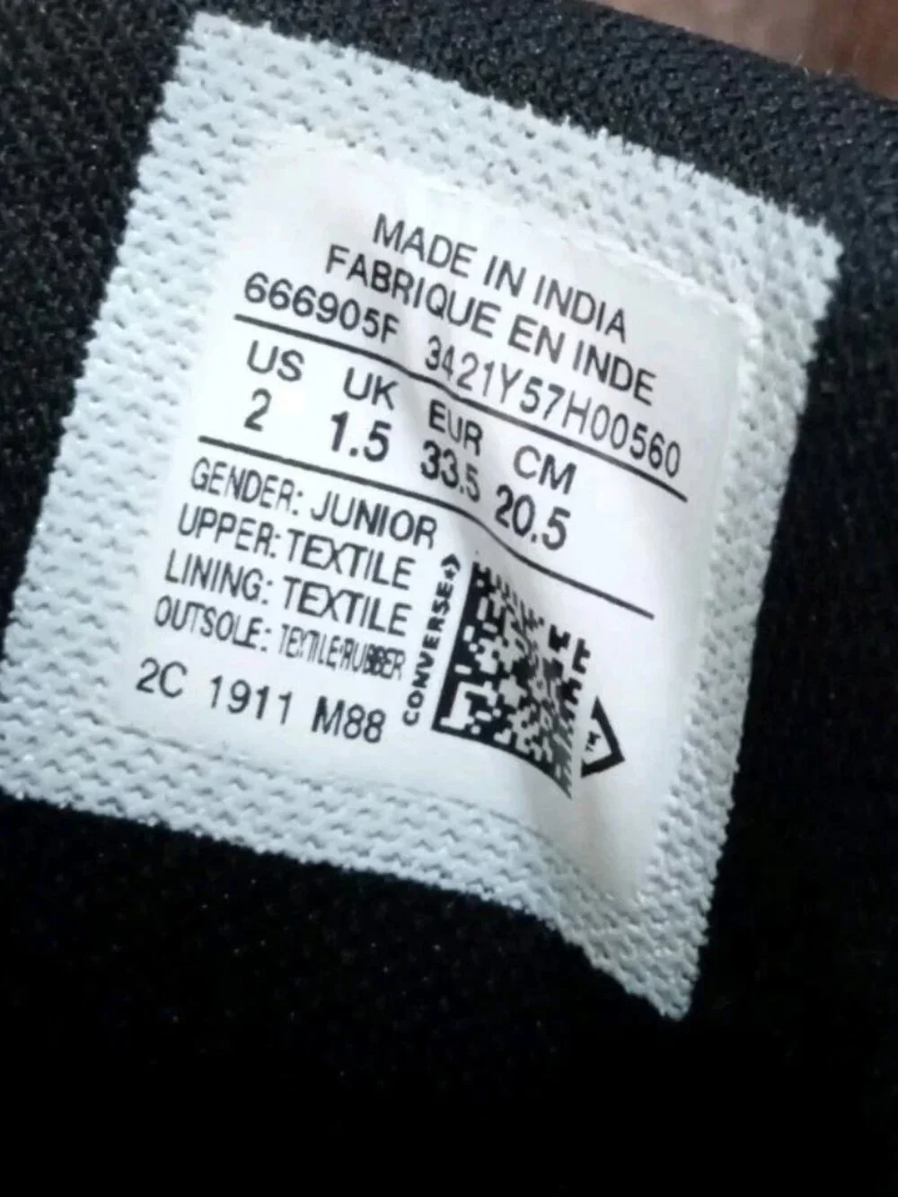 Converse CTAS Street Lace Up White/Black All Over Print Kids Sneakers-Size 2